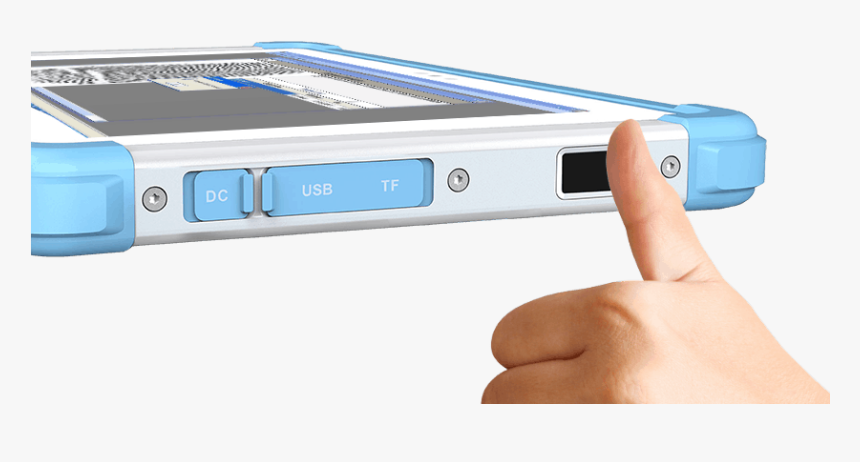 Rugged Tablet With Fingerprint Reader Security - Electronics, HD Png Download