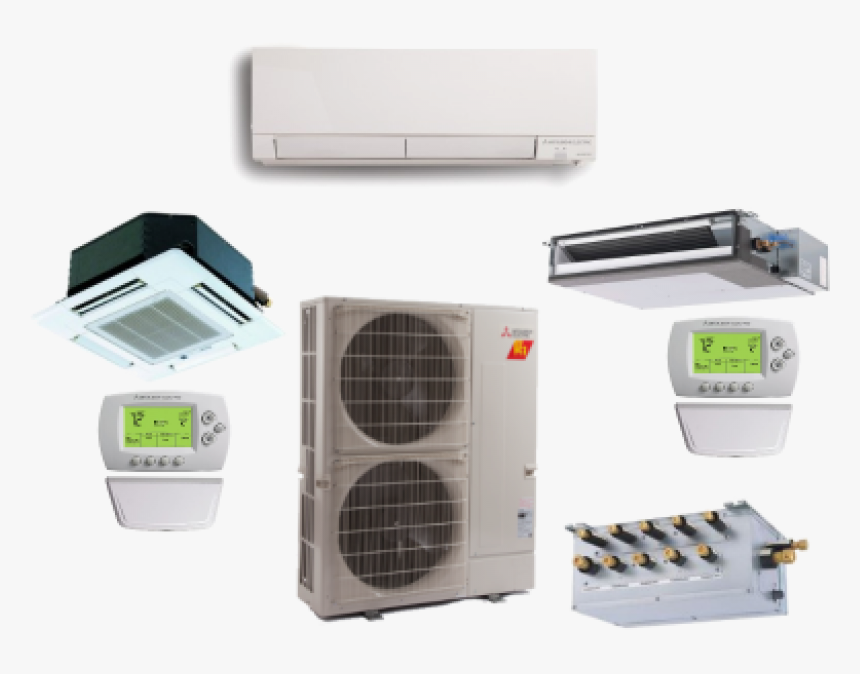 Mitsubishi 4 Zone 36k Btu Heat Pump Hyper Heat With - Mitsubishi Heat Pump, HD Png Download