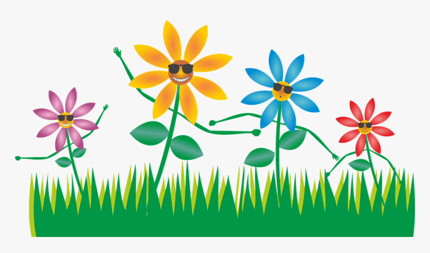 Smiling Flowers - Vector Hoa Co Png, Transparent Png