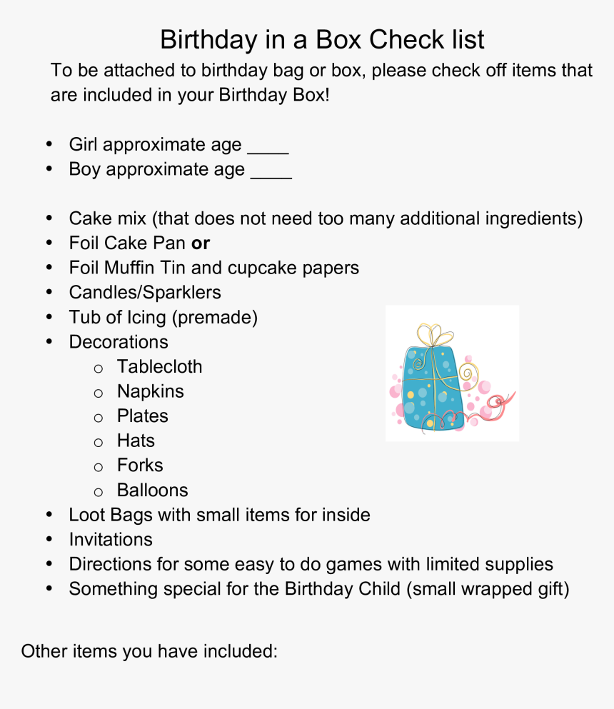 Birthday Party Checklist Main Image - Screenshot, HD Png Download