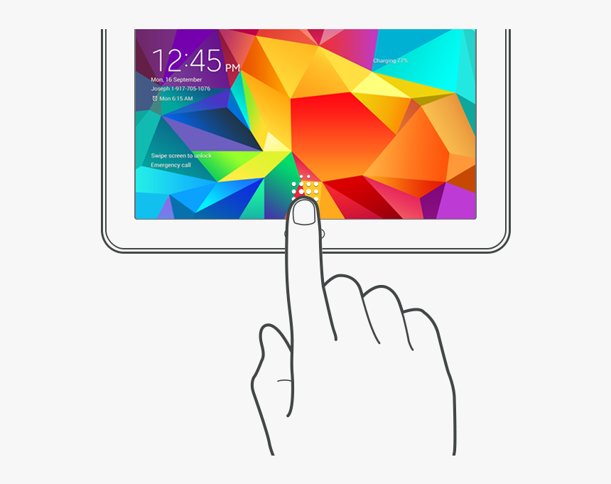 Galaxy Tab S Fingerprint Sensor - Tablet Samsung 4, HD Png Download