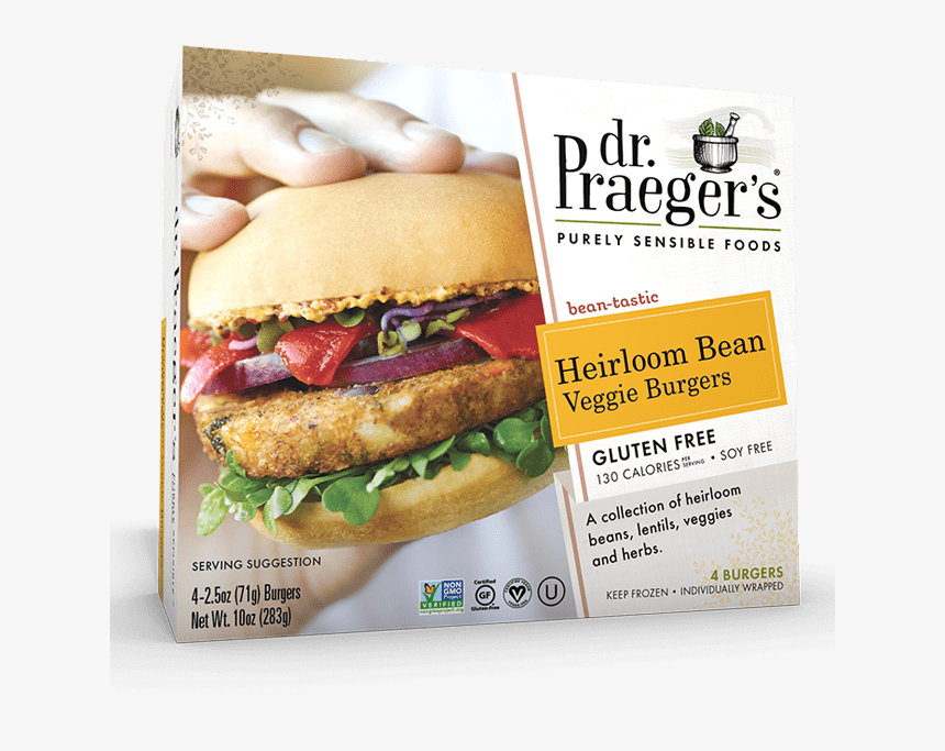 Praeger S Heirloom Bean Veggie Burgers - Dr Praeger's Heirloom Bean Veggie Burger, HD Png Download