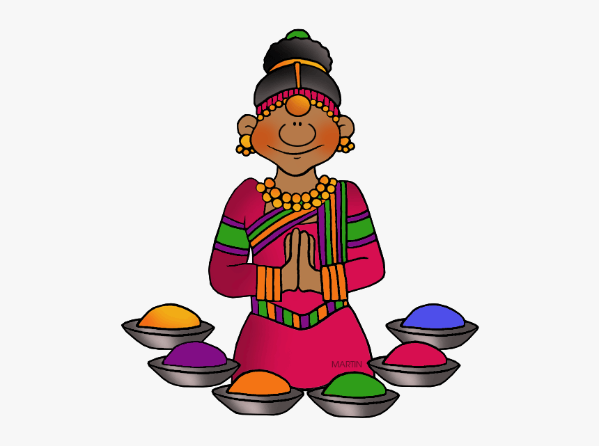 Free India Clip Art By Phillip Martin, Holi - Ancient India Clipart, HD Png Download