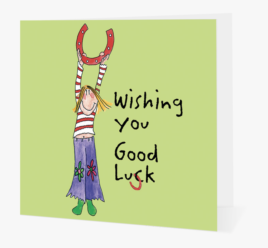 Good Luck Girl Holding A Horseshoe - Bent As You Fall Guy, HD Png Download