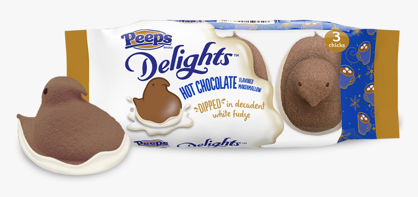 Hot Chocolate Flavored Marshmallow Chicks Dipped In - Chocolate, HD Png Download