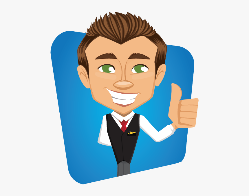 Flight Attendant Free Collection - Male Flight Attendant Clipart, HD Png Download