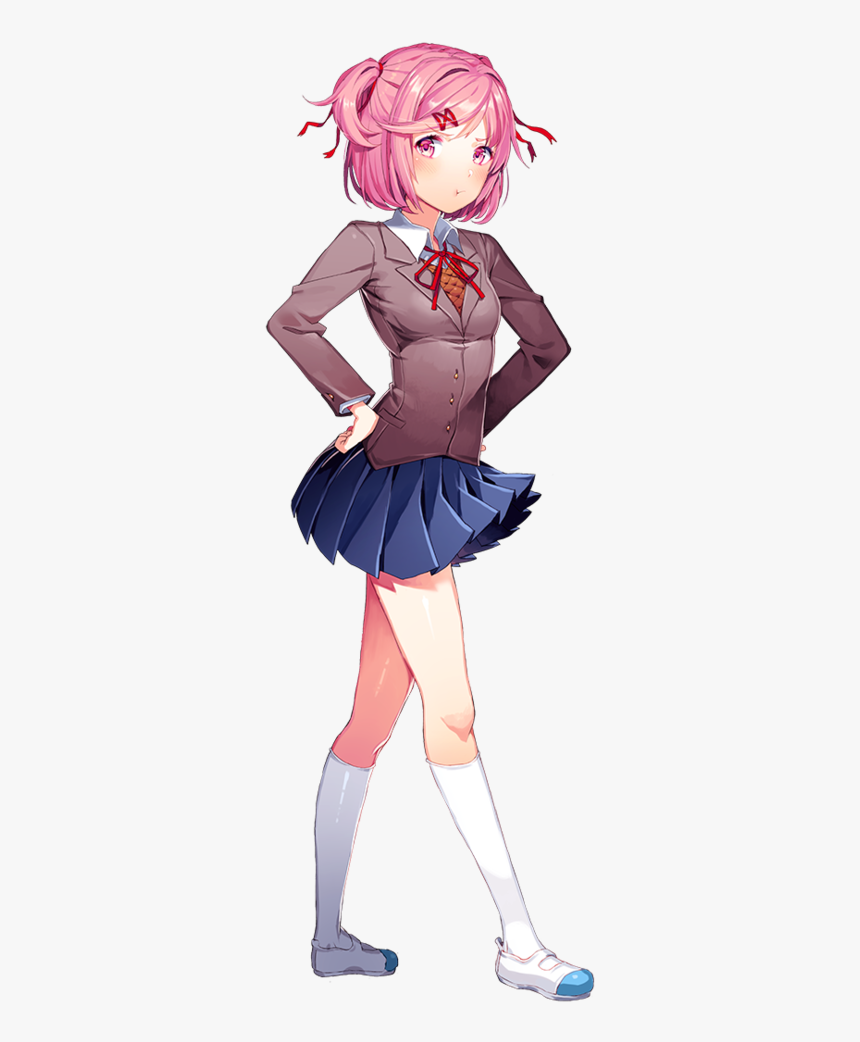 Natsuki - Chr Deleted - Doki Doki Literature Club Natsuki, HD Png Download
