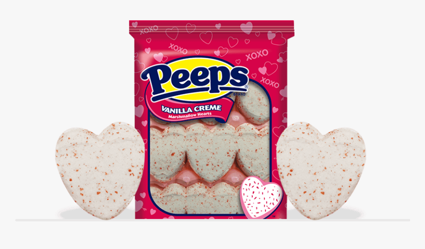 Vanilla Crème Flavored Marshmallow Hearts - Valentines Peeps, HD Png Download