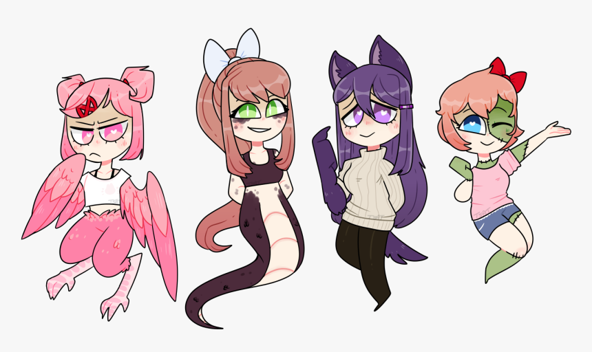 Doki Doki Literature Club Monster Au, HD Png Download