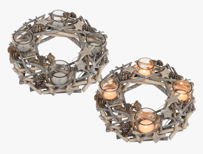 Advent Wreath With Branches, HD Png Download