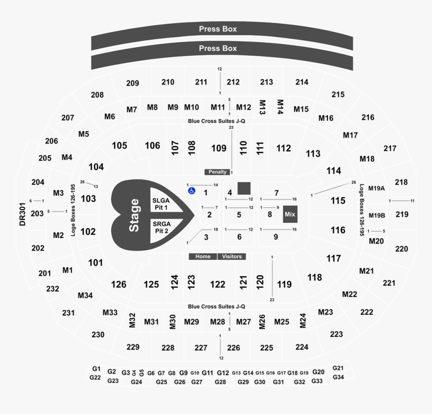 Little Caesars Concert Seating Chart, HD Png Download