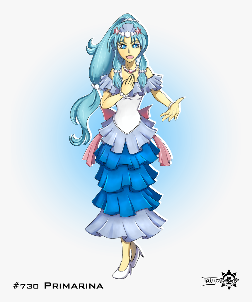 Primarina-gijinka - Cartoon, HD Png Download