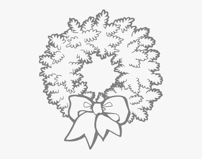 Transparent Advent Candle Clipart - Christmas Wreath Line Art, HD Png Download