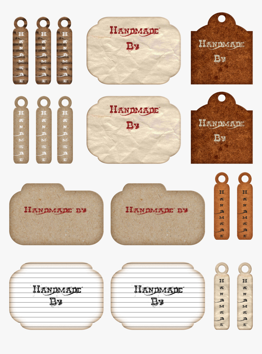 Free Printable Handmade Tags And Labels - Printable Handmade, HD Png Download