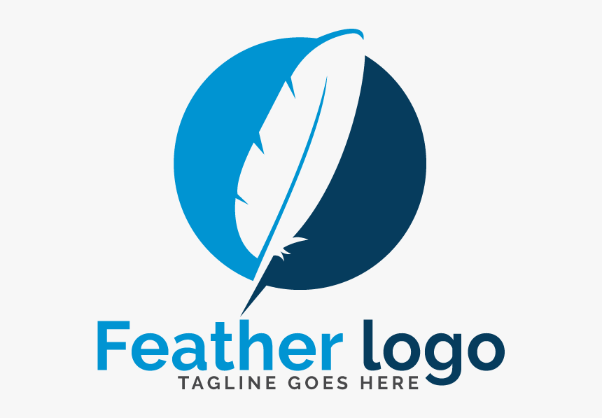Feather Elegant Logo Design - Graphic Design, HD Png Download