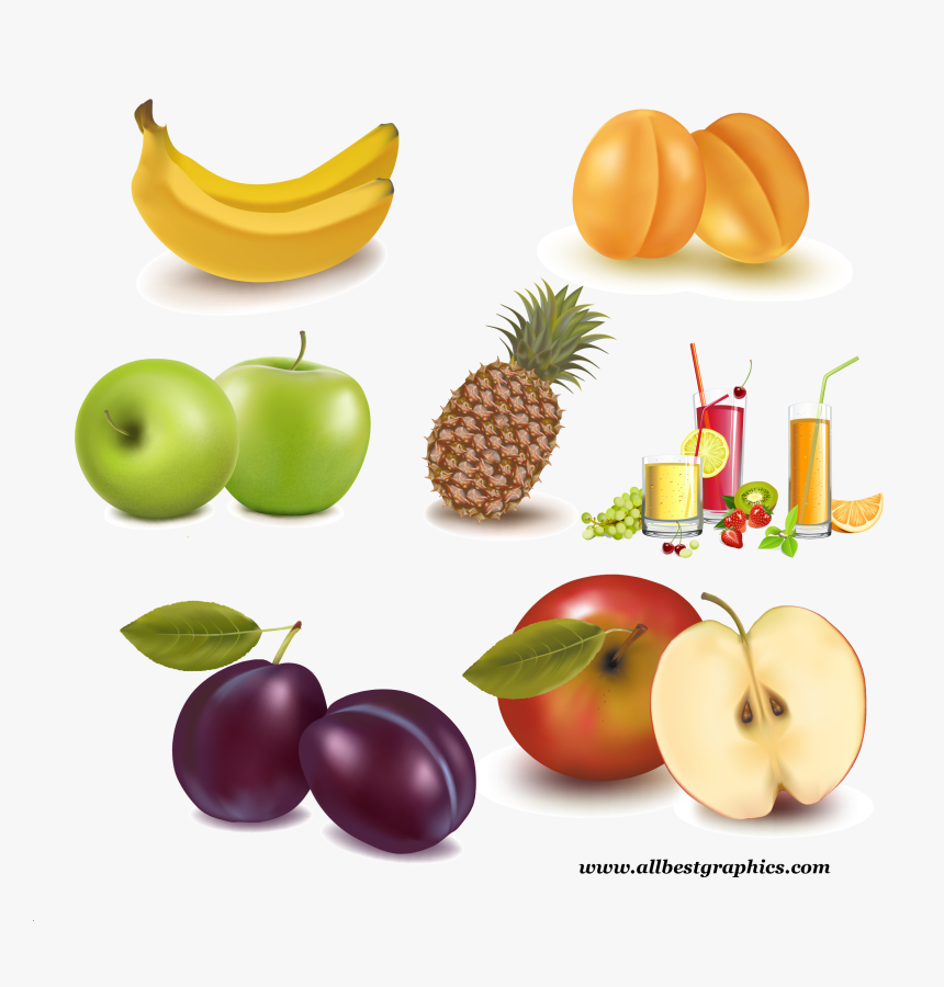 Amazing Organic And Exquisite Fruits Collection Png - Juice Vector, Transparent Png