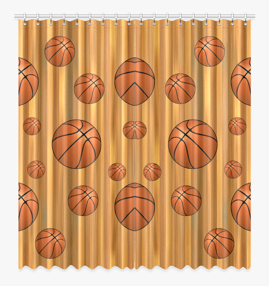 Basketballs With Wood Background Window Curtain 50 - Cross Over Basketball, HD Png Download