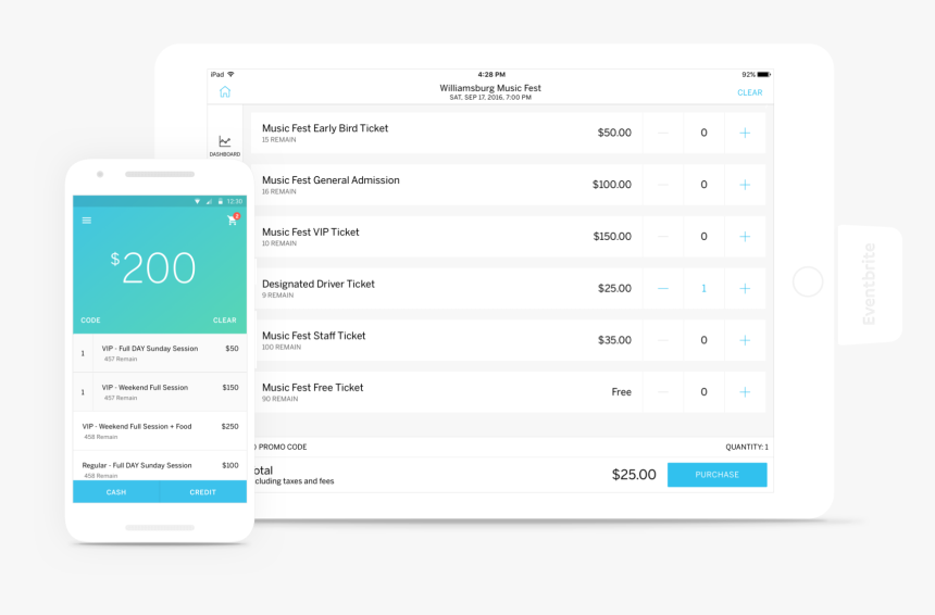 Sell More With The Eventbrite Card Reader - Ticket Sales Eventbrite, HD Png Download