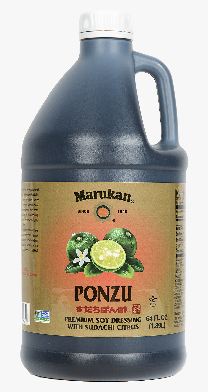 Ponzu Premium Soy Dressing With Sudachi Citrus - Bottle, HD Png Download