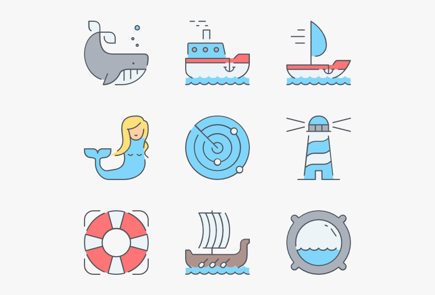 Clip Art Marine Icons - Marine Icons, HD Png Download