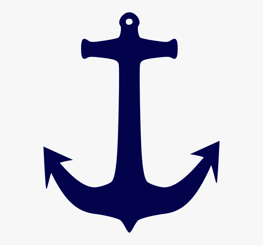 Anchor, Blue, Nautical, Symbol, Marine, Sea, Boat, - Blue Anchor Clip Art, HD Png Download