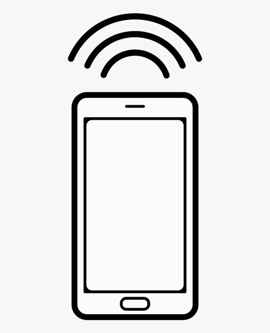 Phone Mobile With Connection Signal Comments Clipart - Movil Con Señal Png, Transparent Png