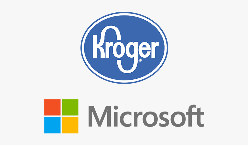 Kroger, Microsoft To Pilot Smart Store - Kroger & Microsoft Logos, HD Png Download