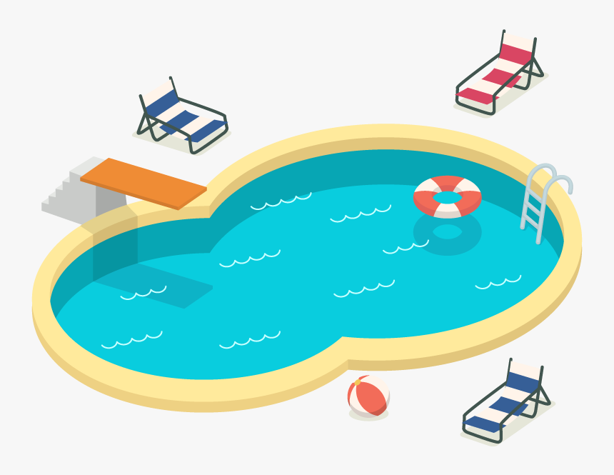 Swimming Pool Recreation Born To Swim Clip Art - Swimming Pool Png, Transparent Png