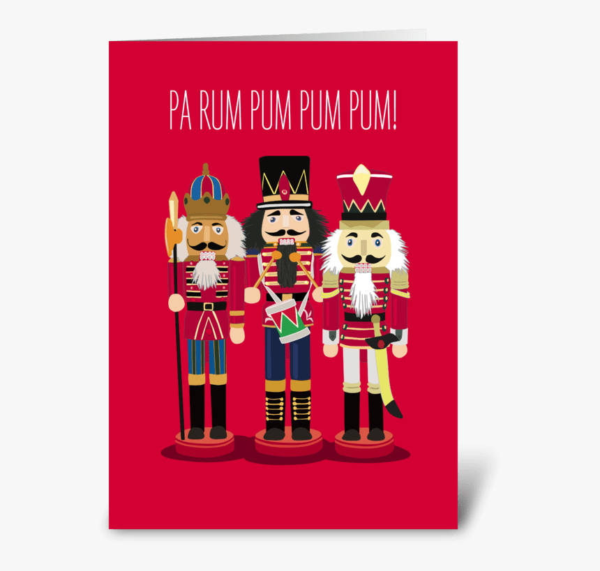 Nutcrackers Greeting Card - Nutcracker Xmas Card, HD Png Download