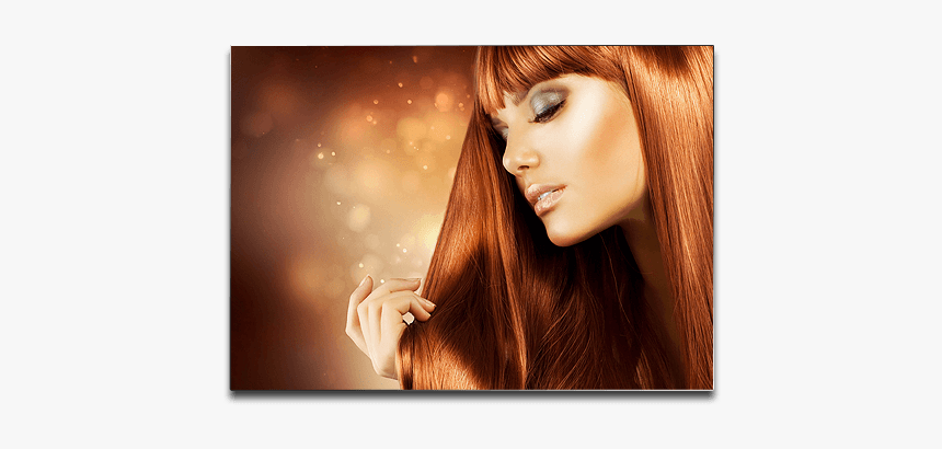 Lady Model With Orange Hair - Poster Extension De Cheveux, HD Png Download