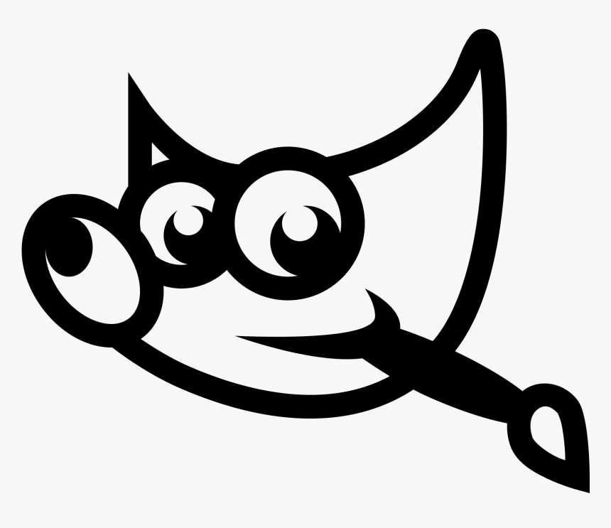 Gimp Icon Free Download At Icons8 - Gimp Logo Black And White, HD Png Download