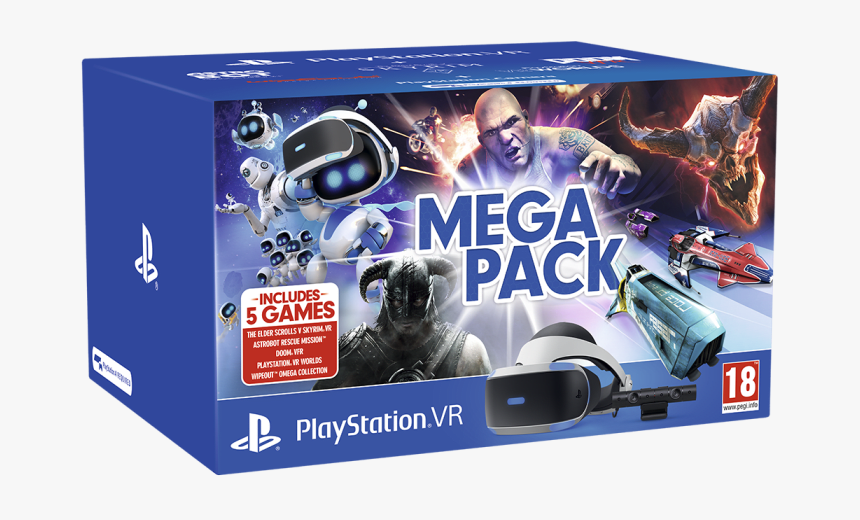 Playstation Vr Headset Mega Pack Incs 5 Games - Vr Bundle Mega Pack, HD Png Download
