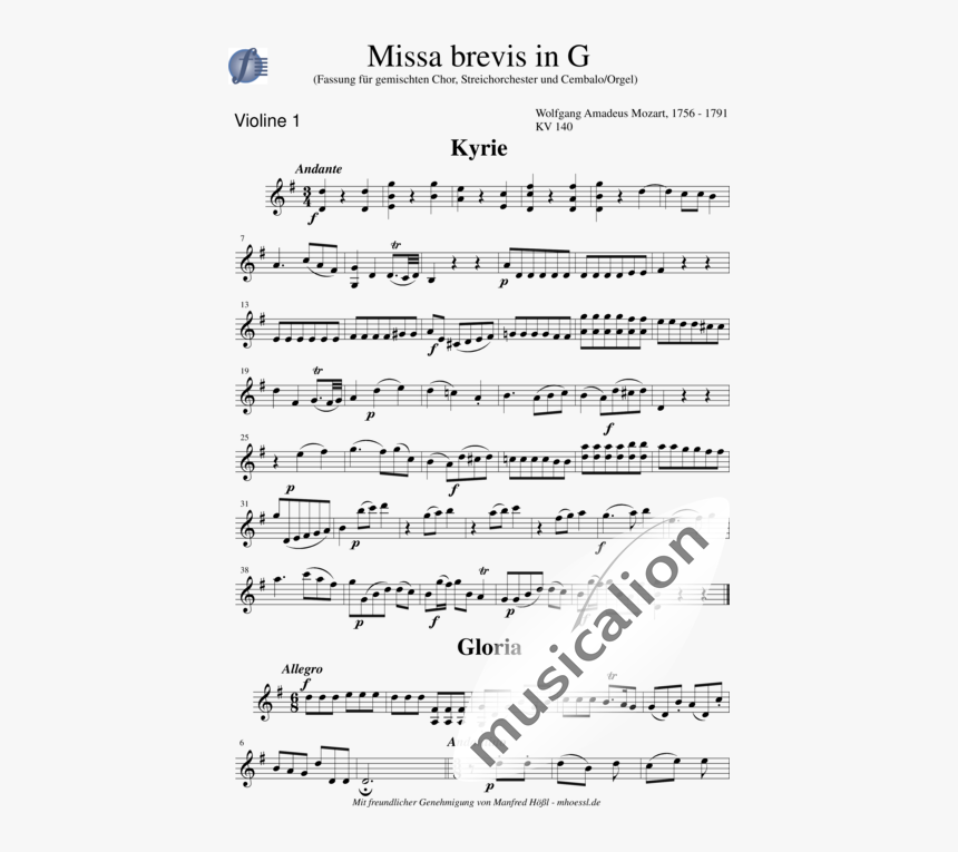 Mozart, Wolfgang Amadeus - Sheet Music, HD Png Download