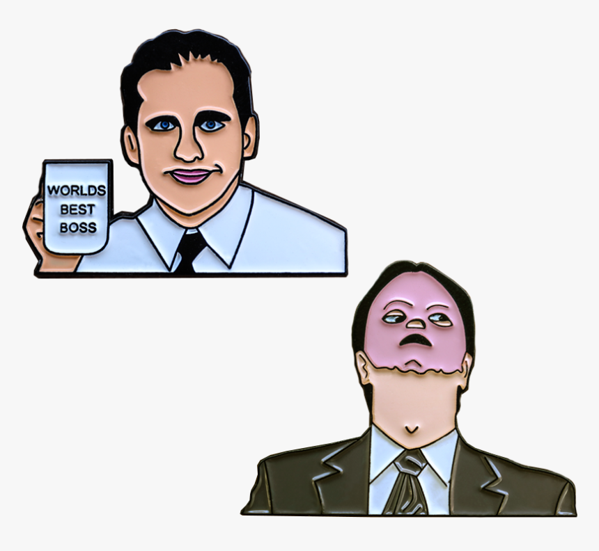 Yyy Asst To The Regional Manager Pin Set - Michael Scott Cartoon Drawing, HD Png Download