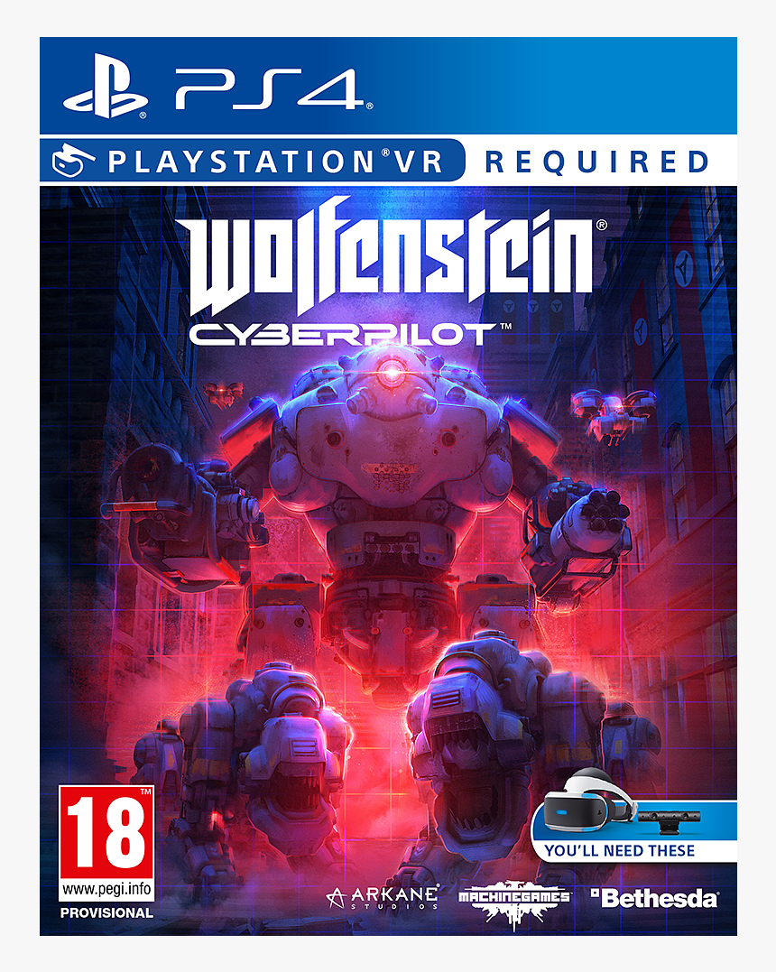 Wolfenstein Ii Cyberpilot Vr Ps4, HD Png Download