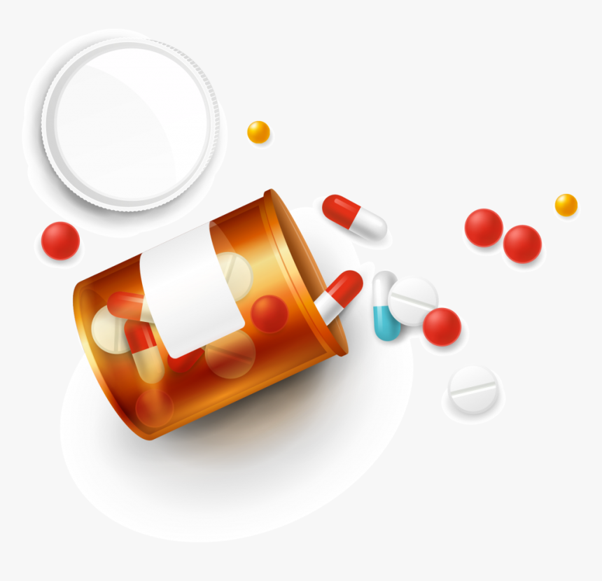 Transparent Spilled Pill Bottle Png - Pharmaceutical Drug, Png Download