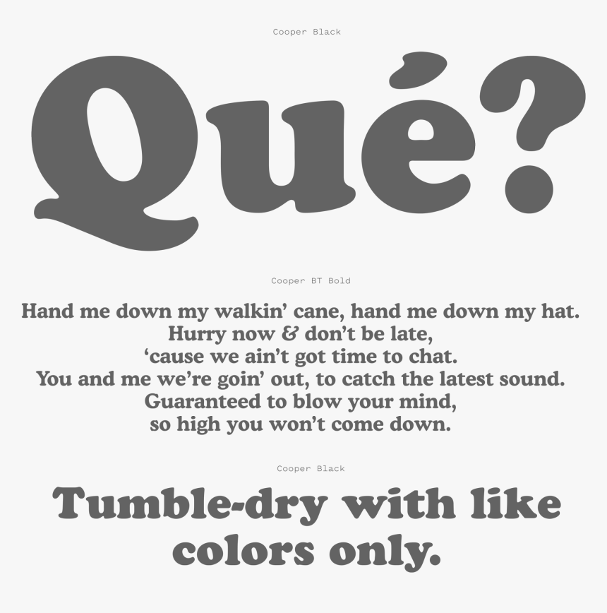 Font Review Journal Specimen - Cooper Black Font Combinations, HD Png Download