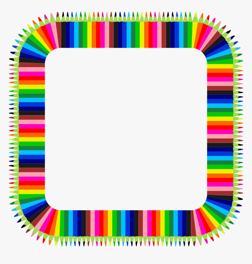 Pencils Big Image Png - Colorful Picture Frame Clipart, Transparent Png