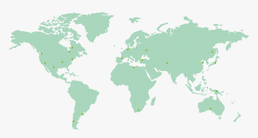 Dotted Background Map - World Map 1 Colour, HD Png Download