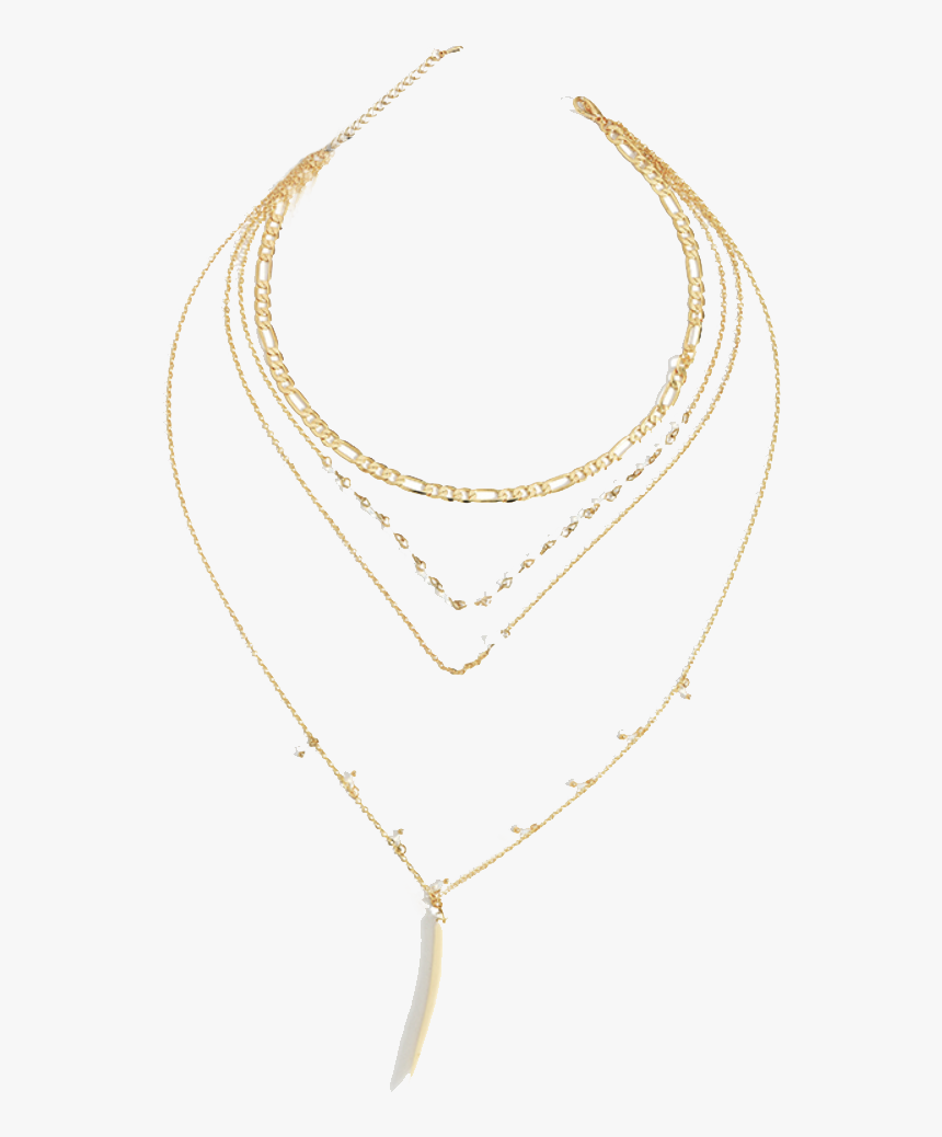Transparent Gold Chains Png - Necklace, Png Download