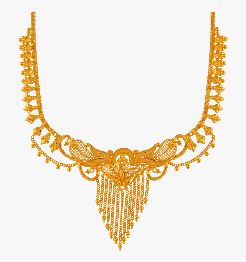 Chandra Jewellers 22kt Yellow Gold Necklace For Women - Golden Necklace With Price, HD Png Download