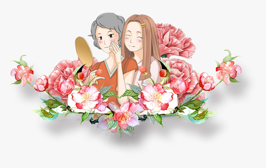 Transparent Boquet Clipart - 卡通 母親 節 圖案, HD Png Download