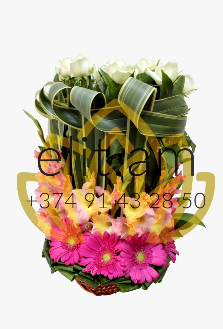 Flower Basket Png - Bouquet, Transparent Png