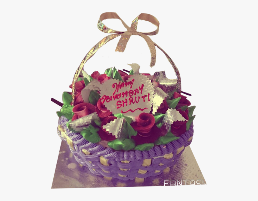 Flower Basket Cake - Chocolate Cake, HD Png Download