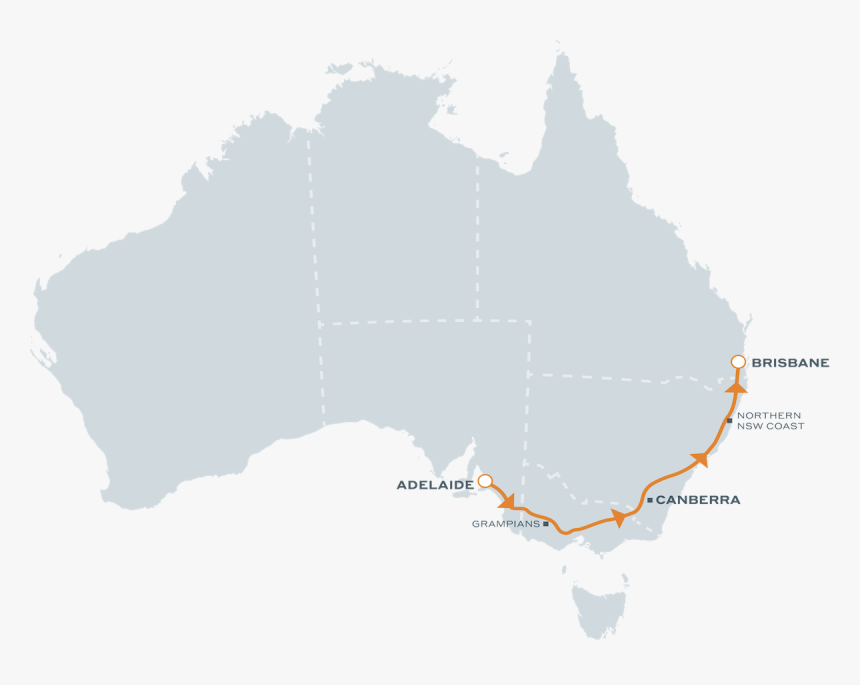 Great Southern Departing Adelaide - Barossa Valley On Map, HD Png Download