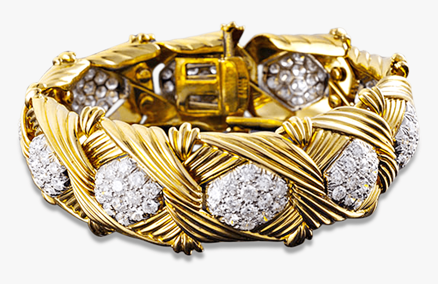 David Webb Gold And Diamond Bracelet - David Webb Bracelet, HD Png Download