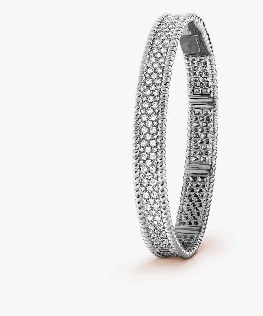 Perlée Diamonds Bracelet, Large Model - Van Cleef Bangle, HD Png Download