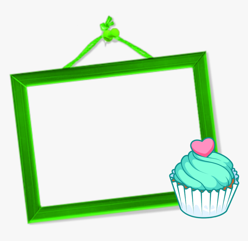 Mq Green Cupcake Frame Frames Border Borders Border Picsart