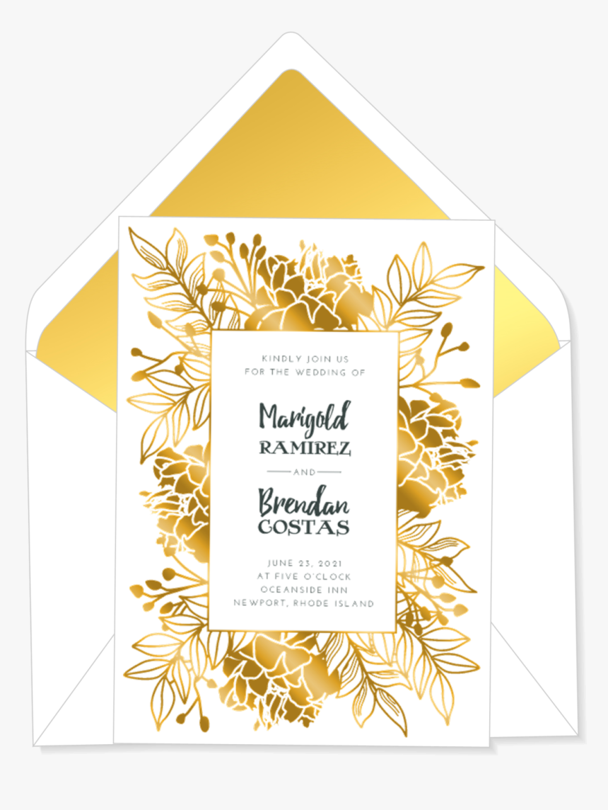 Wedding Invitation Png - Motif, Transparent Png