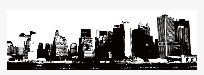 Skyline Building Illustration - Black Building City Silhouette Png, Transparent Png